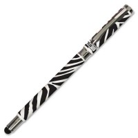 Zebra Pen StylusPen Low Viscosity 1.0mm Black Ink Zebra Barrel (33411) - ANIMAL PRINT